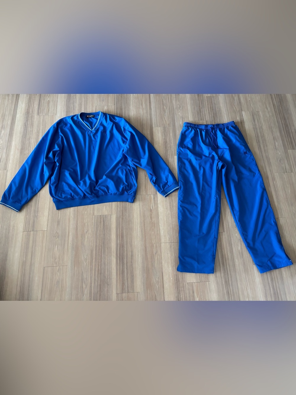 Vintage Wilson Tracksuit Blue Pullover Top Pants Set Mens XXL 90s Tennis Retro